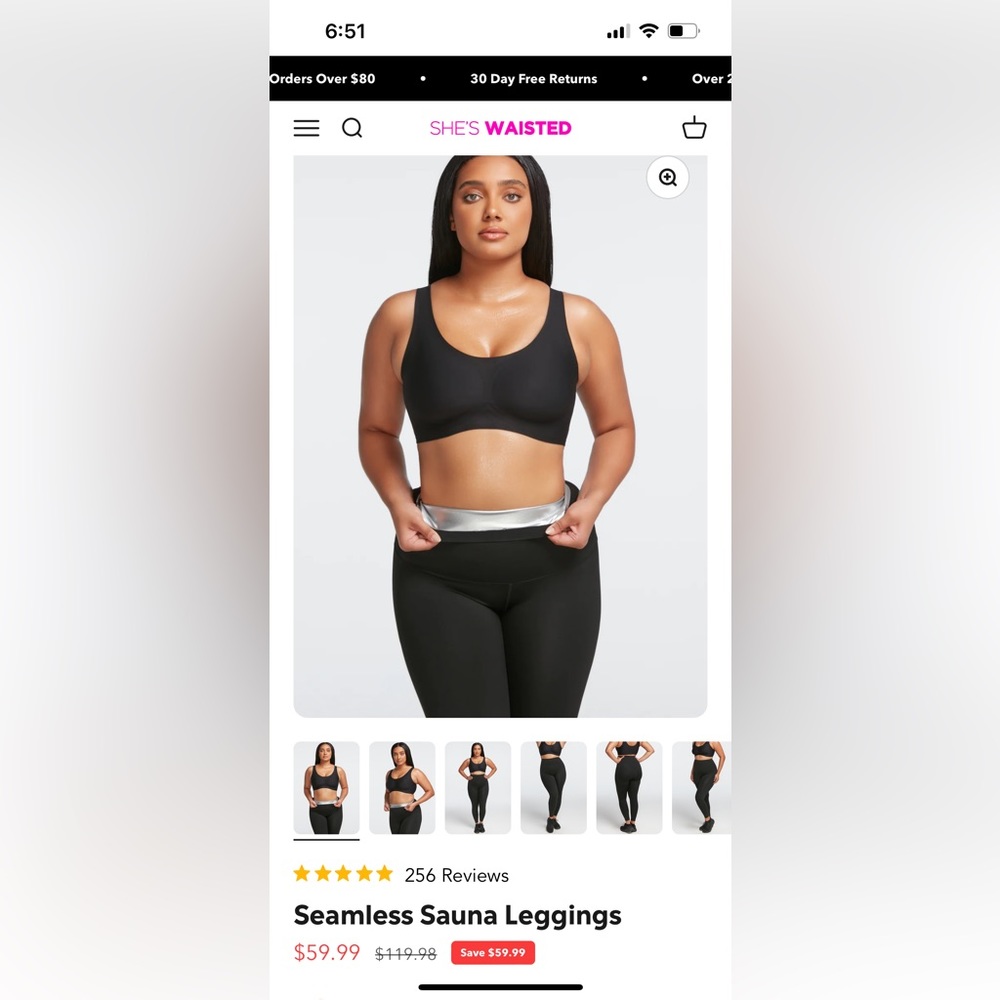 She’s waisted sauna leggings , NWT